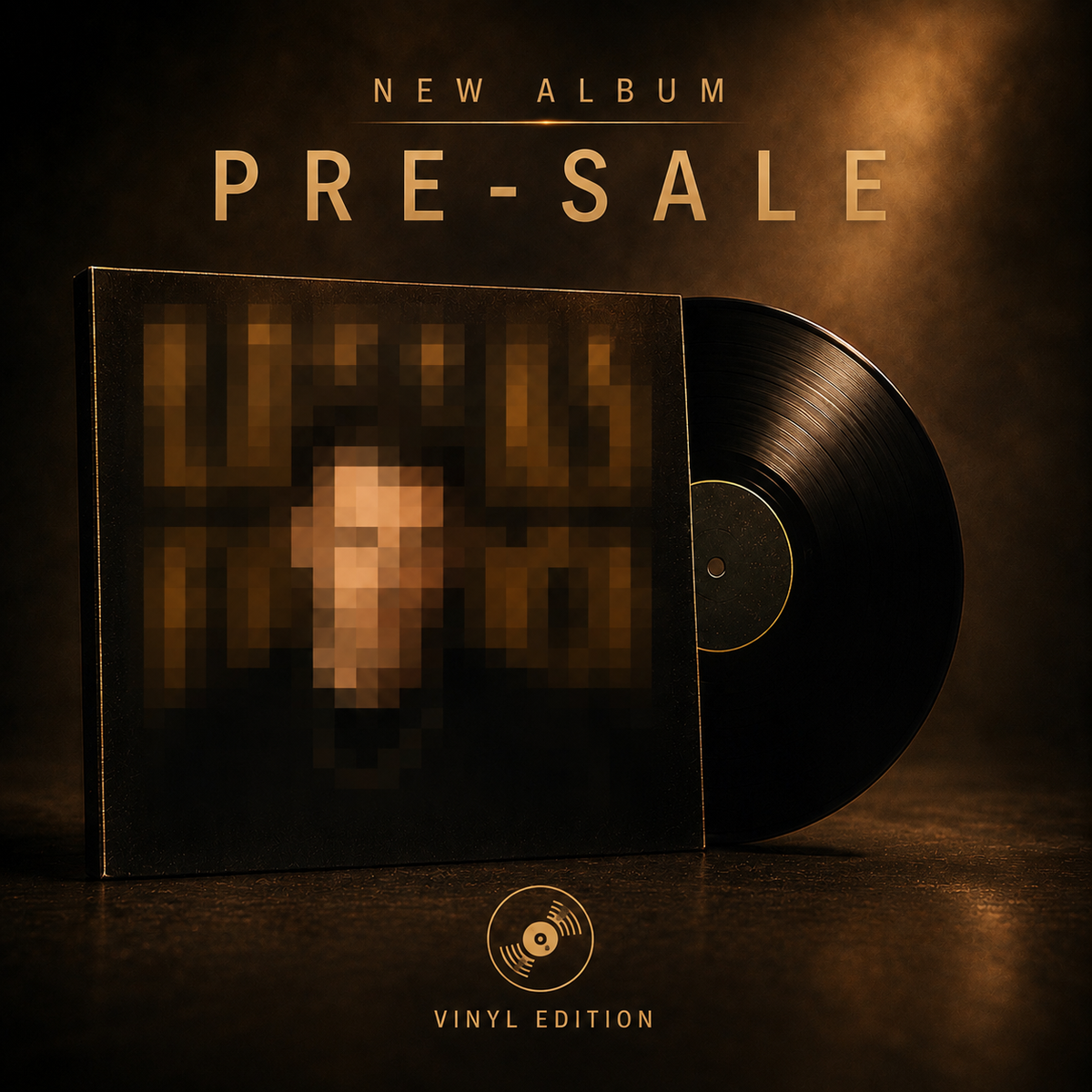 Vorbestellung des neuen Albums 2026 als Vinyl, das Cover ist noch verpixelt